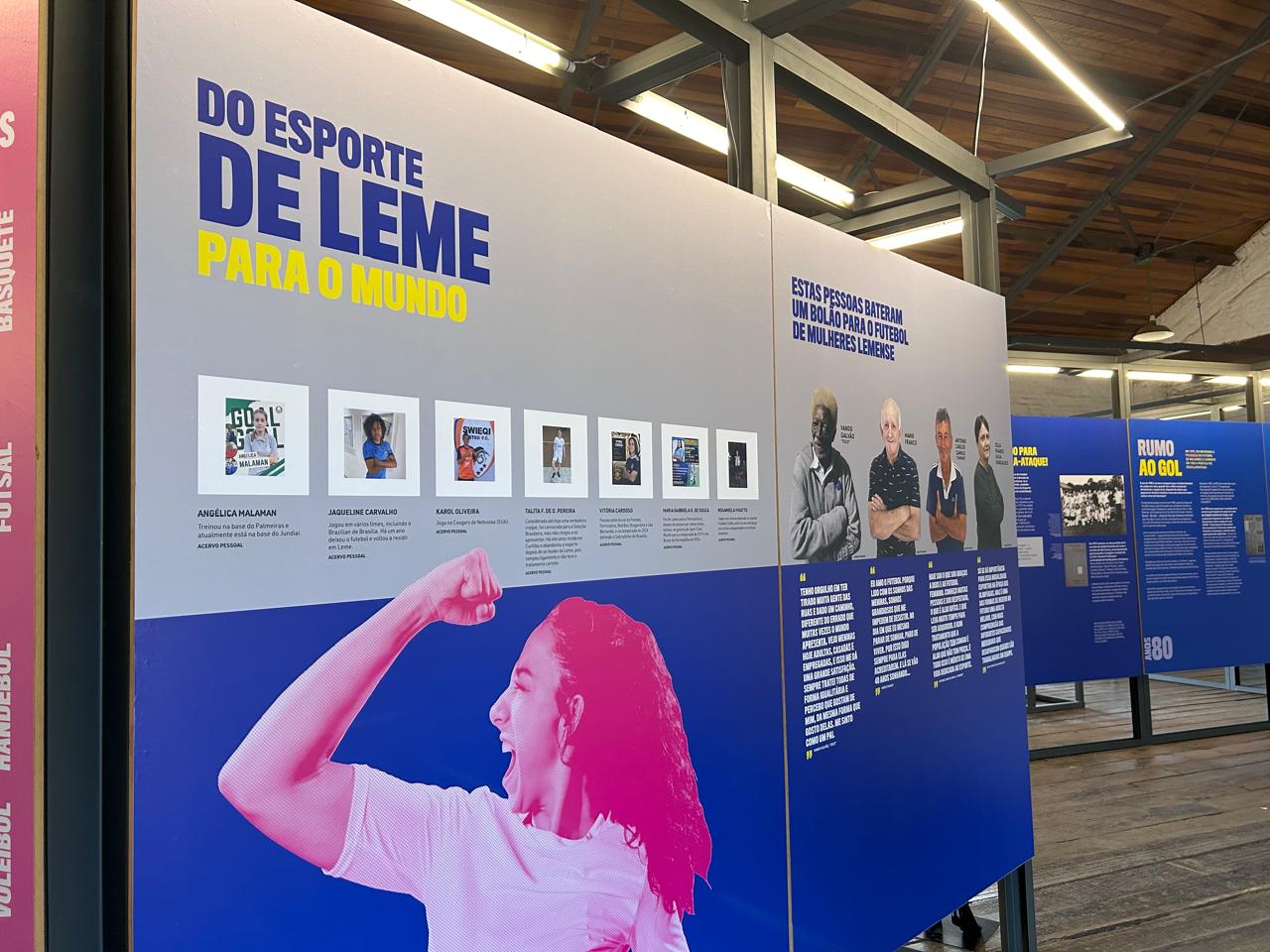 Exposição CONTRA ATAQUE As Mulheres do Futebol em Leme Museu do Futebol