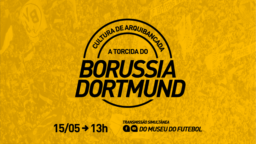 Escudo do Borrusia Dortmundo sobre fundo amarelo