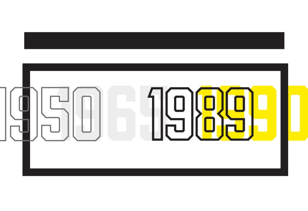 Ilustração que alude a linha do tempo