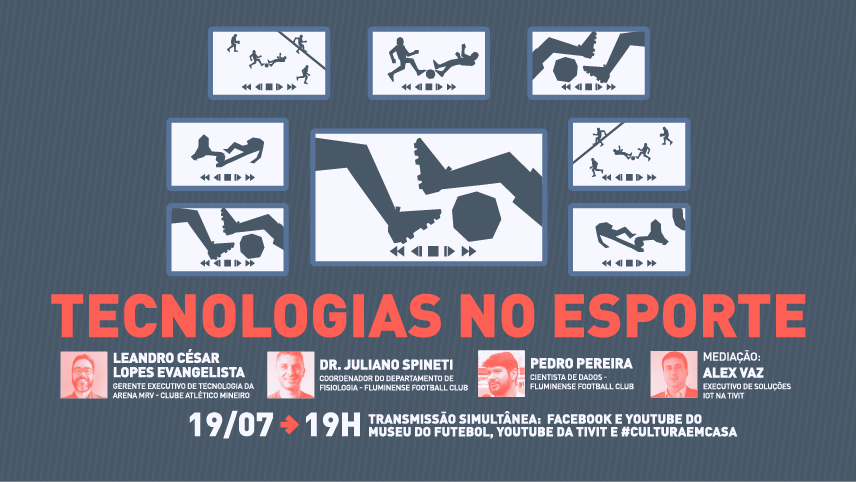 Tecnologias no esporte com Leandro César Lopes Evangelista – Gerente Executivo de Tecnologia da Arena MRV (Atlético MG); Dr. Juliano Spineti - Coordenador do Departamento de Fisiologia - Fluminense Football Club Pedro Pereira - cientista de dados - Fluminense Football Club Mediação: Alex Vaz.