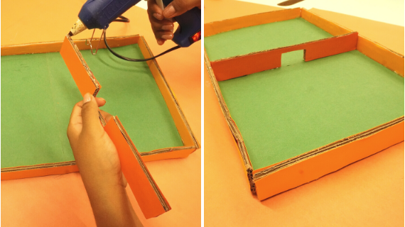 Foto de papel verde e cola quente