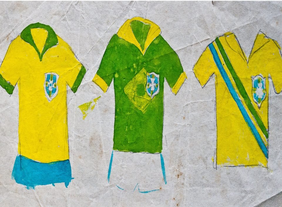 imagem de esboços do uniforme da seleção