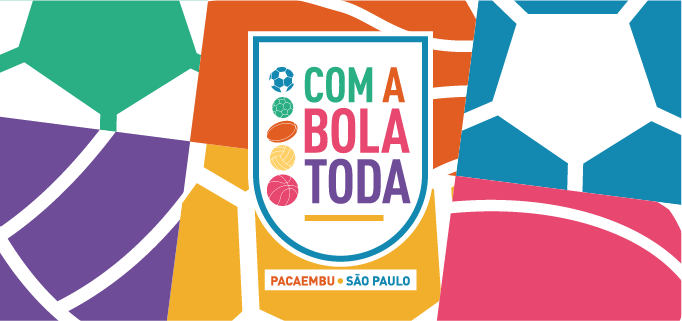 fundo colorido com os dizeres com a bola toda