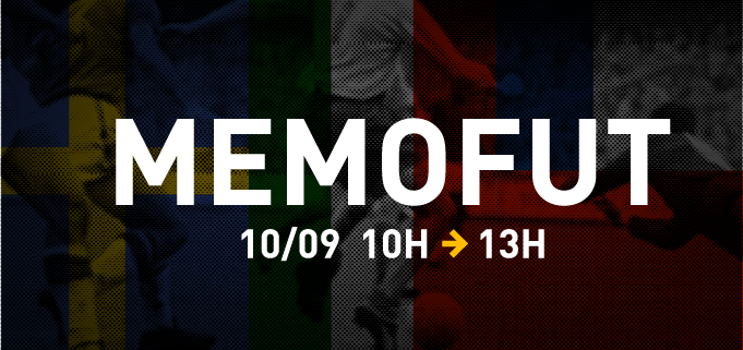 fundo colorido escrito Memofut