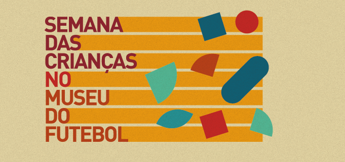 ilustração escrito semana das crianças no museu do futebol