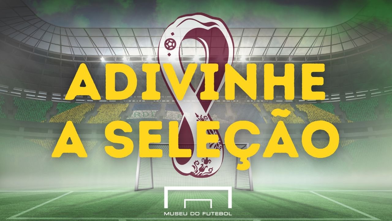 Parte 1 (2) Fundo da um estádio com o símbolo da Copa, escrito: Adivinhe a Seleção