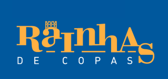 Arte com fundo azul e texto em amarelo e branco: rainhas de copas