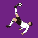 Desenho de um homem fazendo uma bicicleta