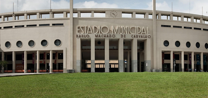 fachada do Estadio Municipal Paulo Machado de Carvalho