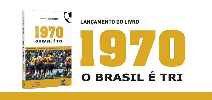 foto com imagem de um livro sobre o tri do Brasil em 1970