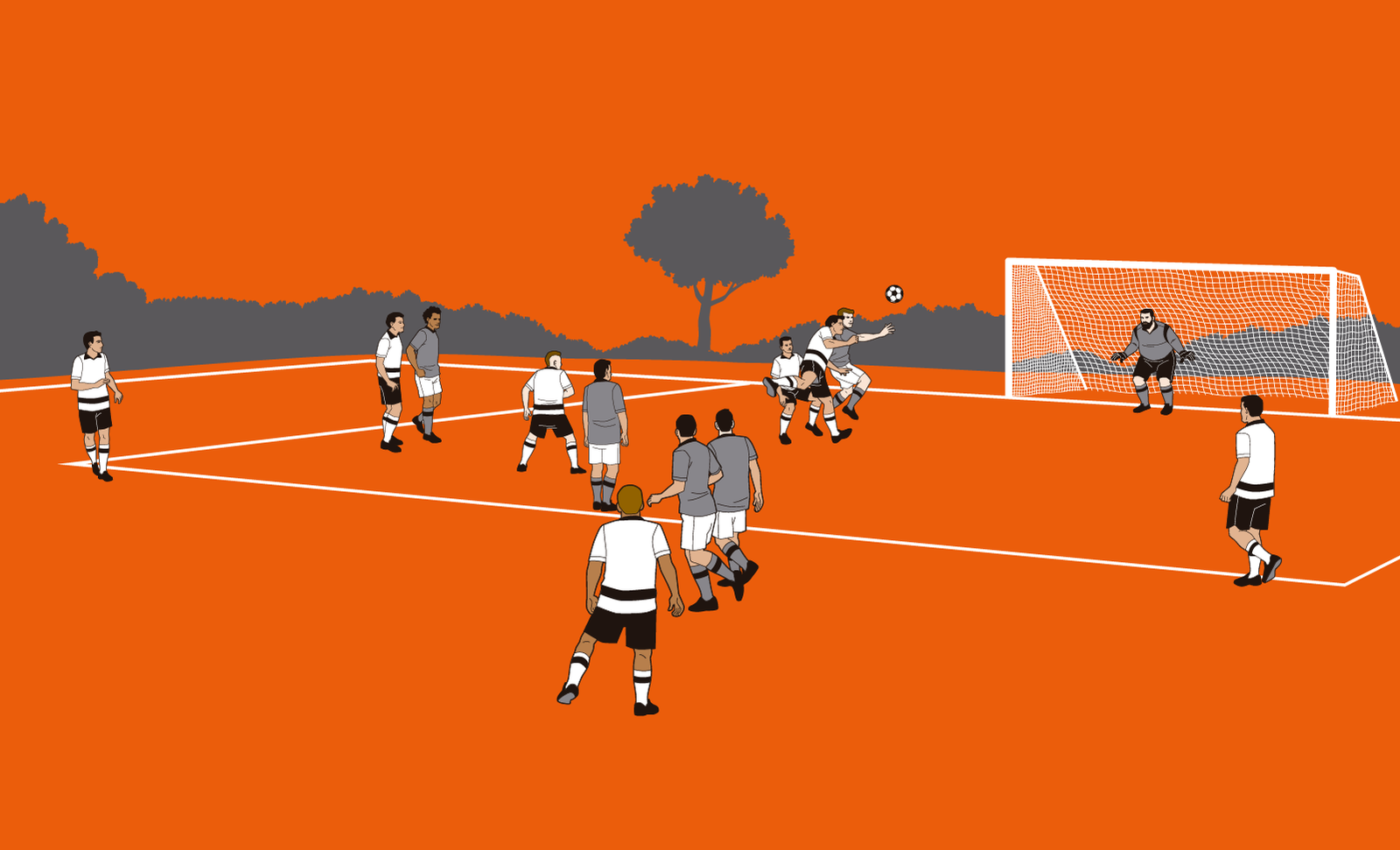 Imagem de um desenho, campo de futebol