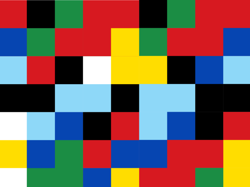 Ilustração multicolorida.