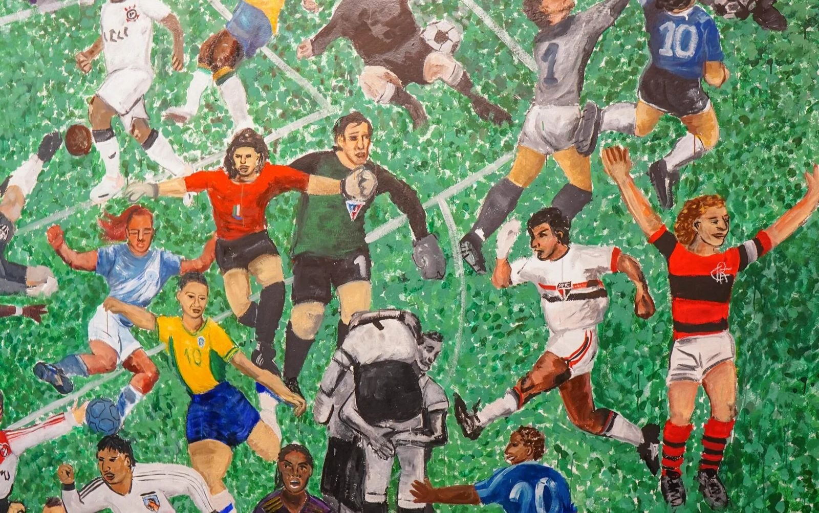 imagem do mural exposto na exposiçao Cancha Brava