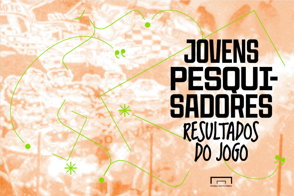 ilustração com fundo laranja claro e a frase Jovens pesquisadores: resultados do jogo