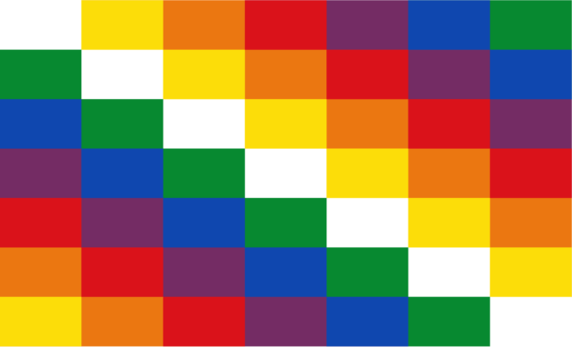 imagem quadriculada em cores diversas.