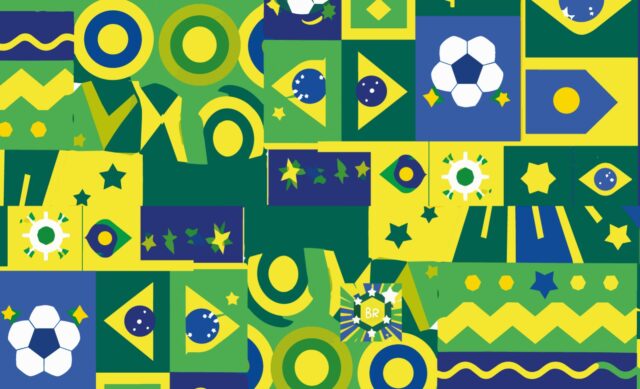 Imagem em grafismo cores do Brasil