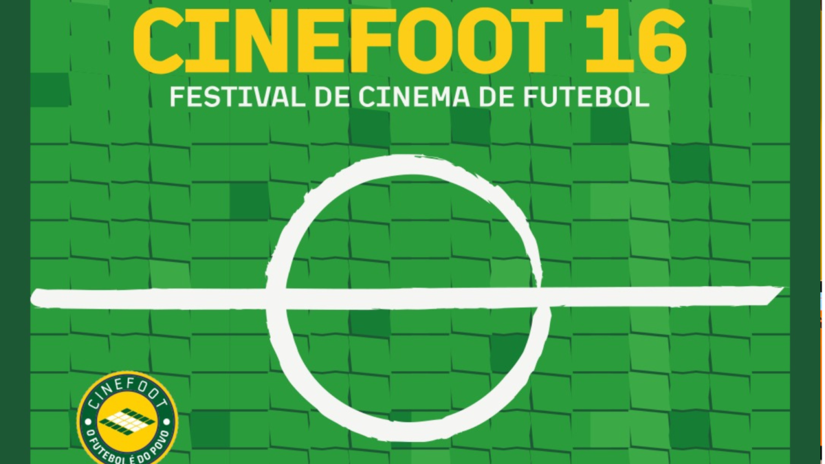 imagem de um campo, fundo verde, escrito CINEFOOT