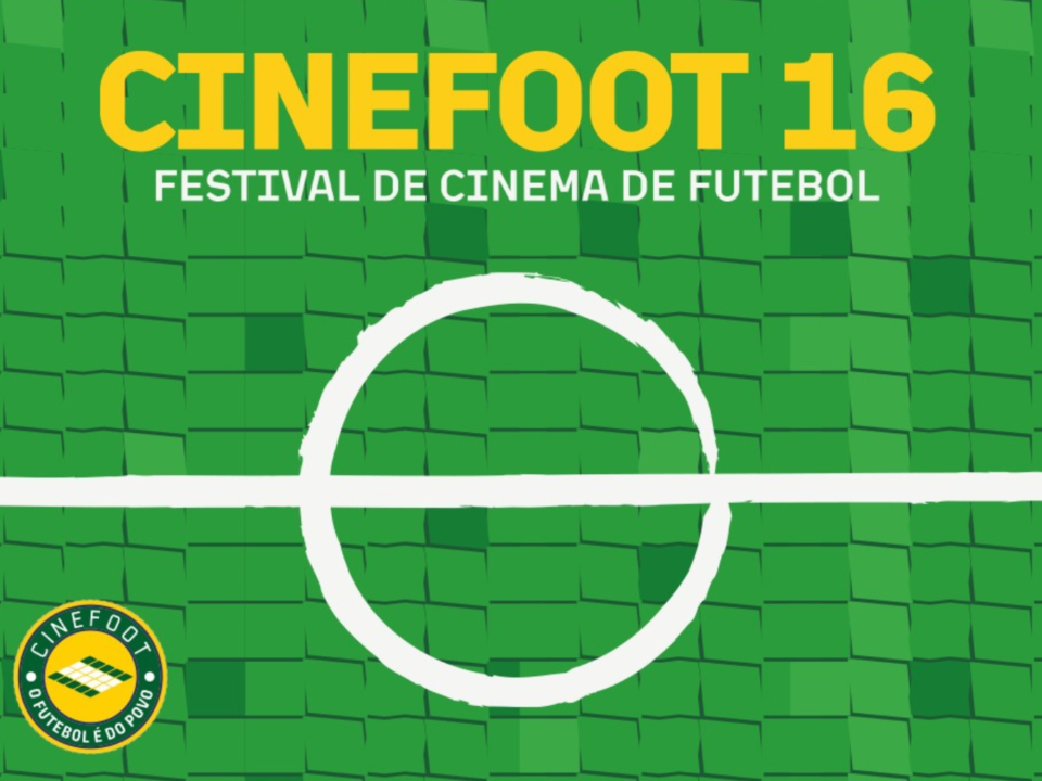 imagem de um campo, fundo verde, escrito CINEFOOT